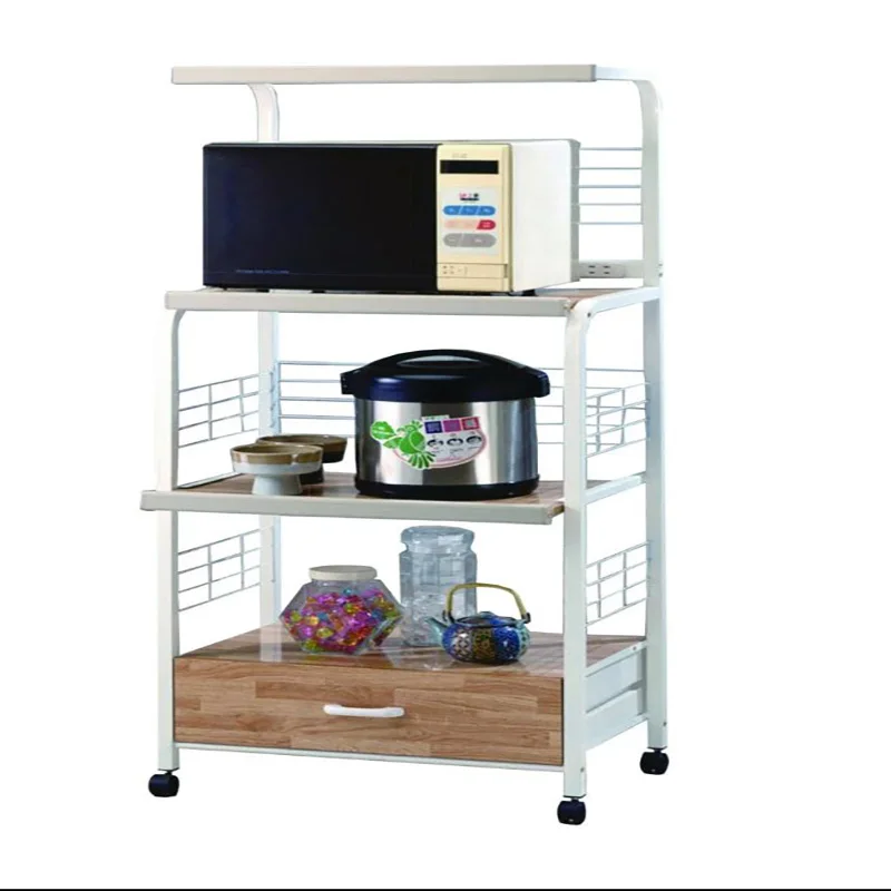 

Kitchen Shelf On Casters - Metal - White