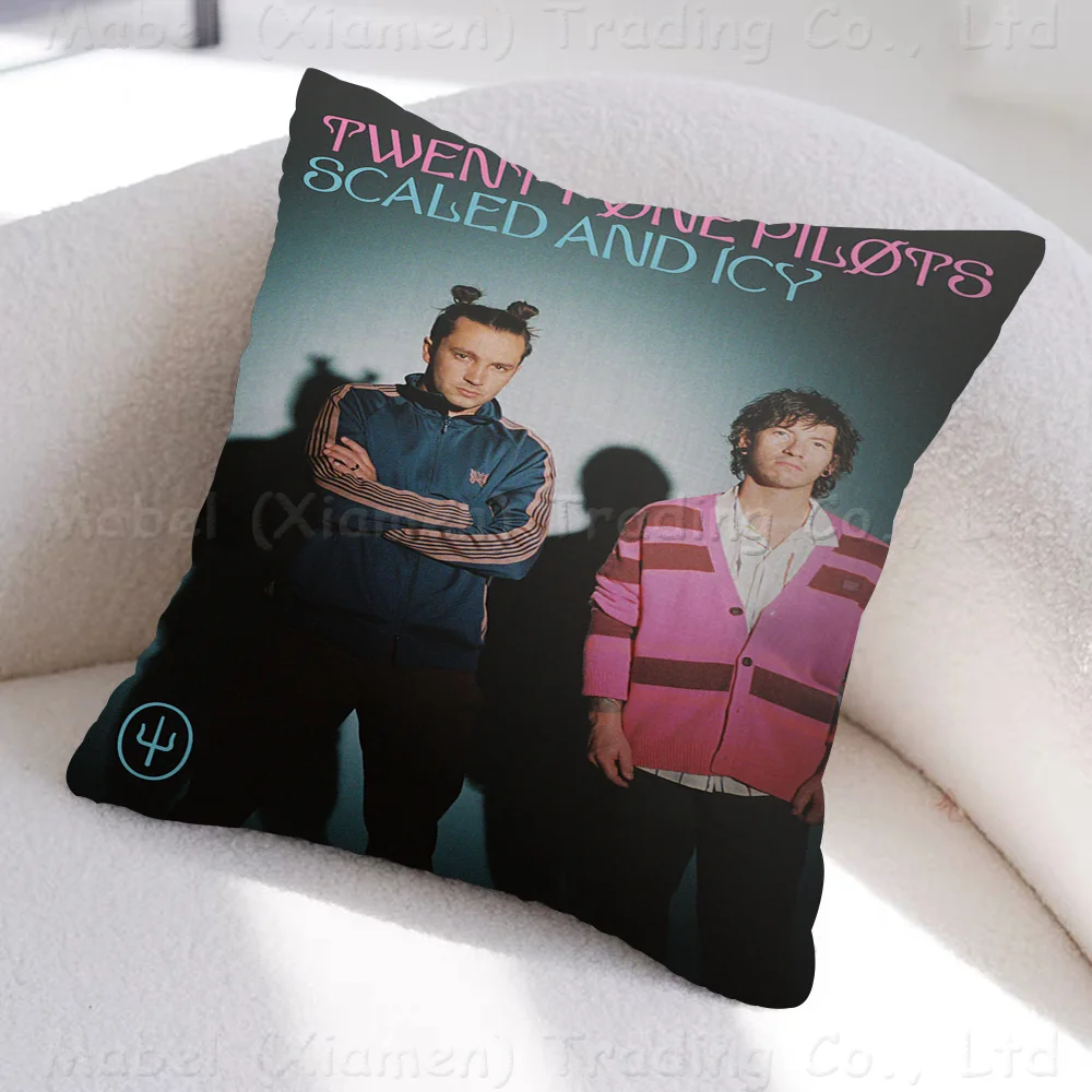 T-Twenty One P-Pilots Band Pillow Gift Home Office Decoration Bedroom Sofa Car Cushion Cover Case 45x45