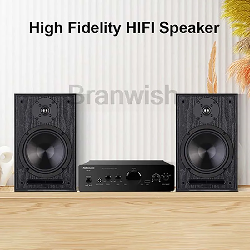 6.5 Inch Bookshelf Speaker 100W*2 Power Speakers 8 Ohm Passive Sound Box Two-Way Surround Sound For Home Theater Studio Live