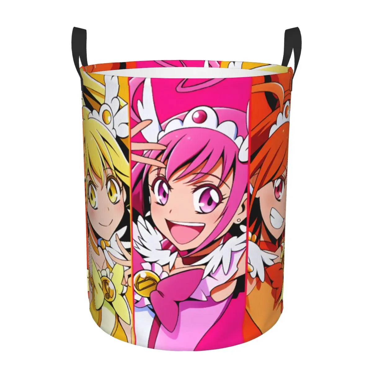 

Pretty Cure Happy Cure Sunny Laundry Basket Collapsible Beauty Cure Peace Cure March Clothes Hamper Storage Bin for Living Room