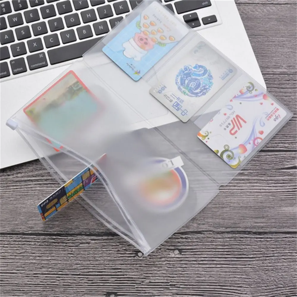 Pocket Standard For Midori Travelers Notebook Storage Bag Journal Planner Card Holder Notebook Zipper Bag PVC Zipper Bag
