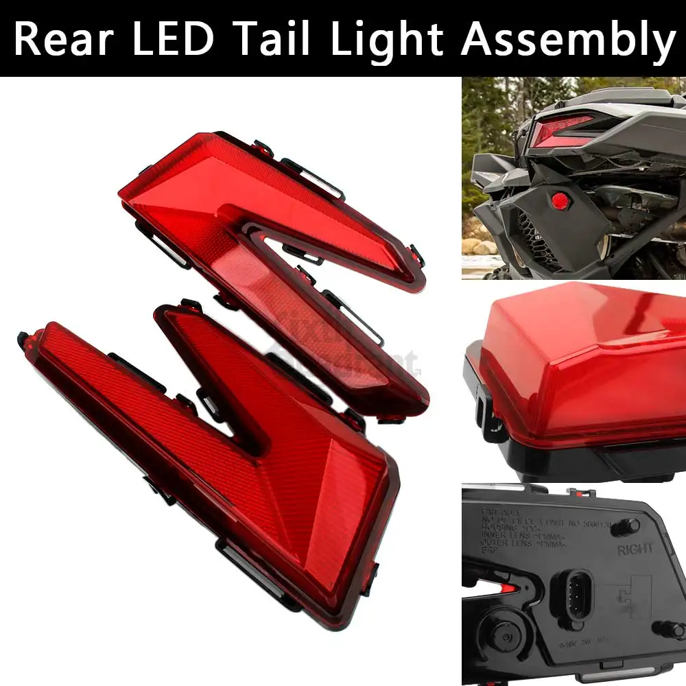 

Аксессуар UTV Задний светодиодный задний фонарь в сборе ABS левый и правый # 710004743 710004744 Для Maverick X3 Max R 4x4 XDS Turbo DPS 2018-2024