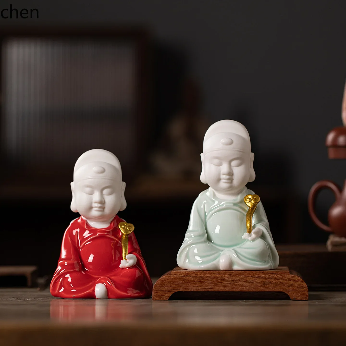 FX-22  ceramic gold list title wenchang emperor desk ornaments wenqu xingjun study home accessories birthday souvenirs