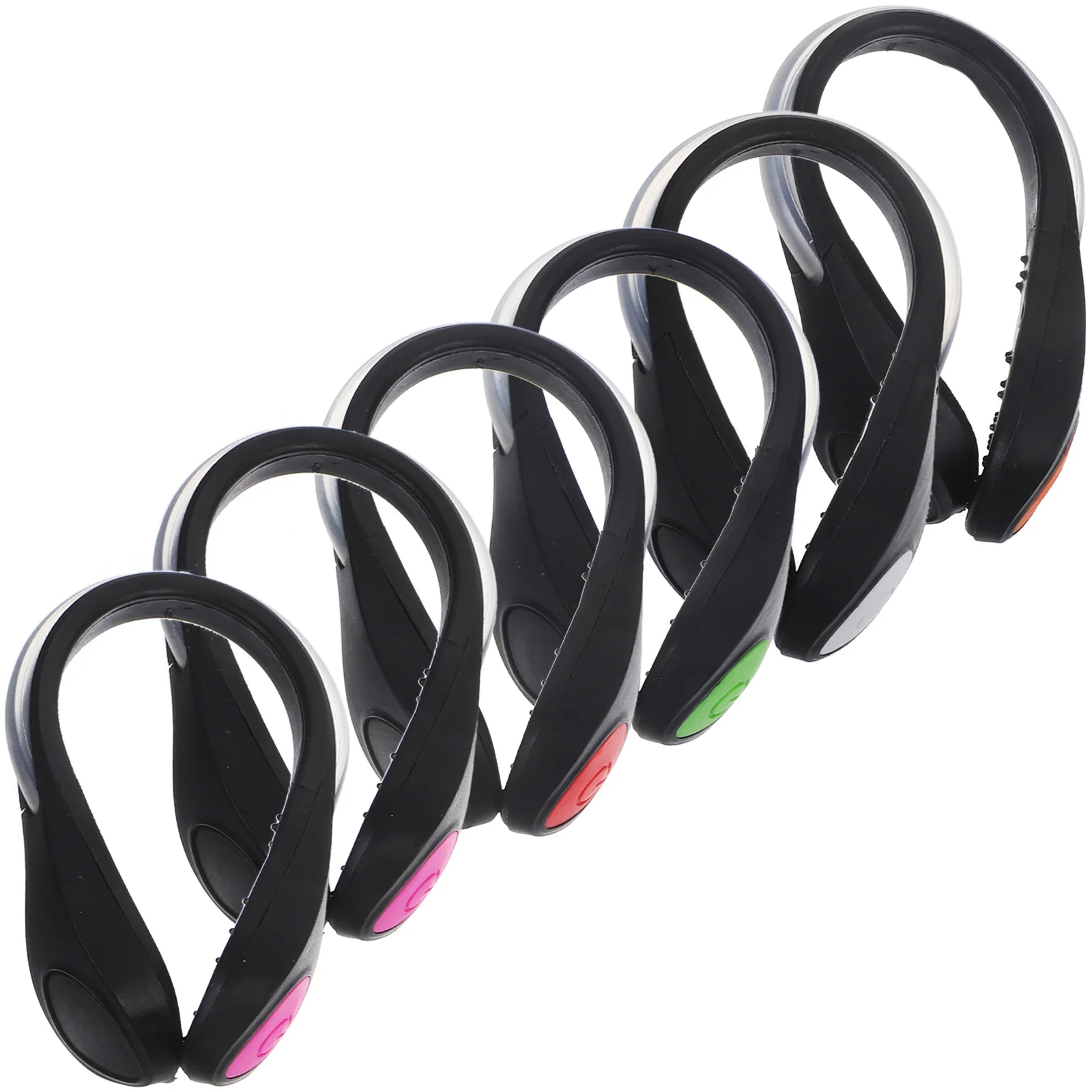 6 قطع من مصابيح إضاءة مشبك الأحذية LED للجري الليلي والمشي وركوب الدراجات والركض ومشبك أحذية LED #3