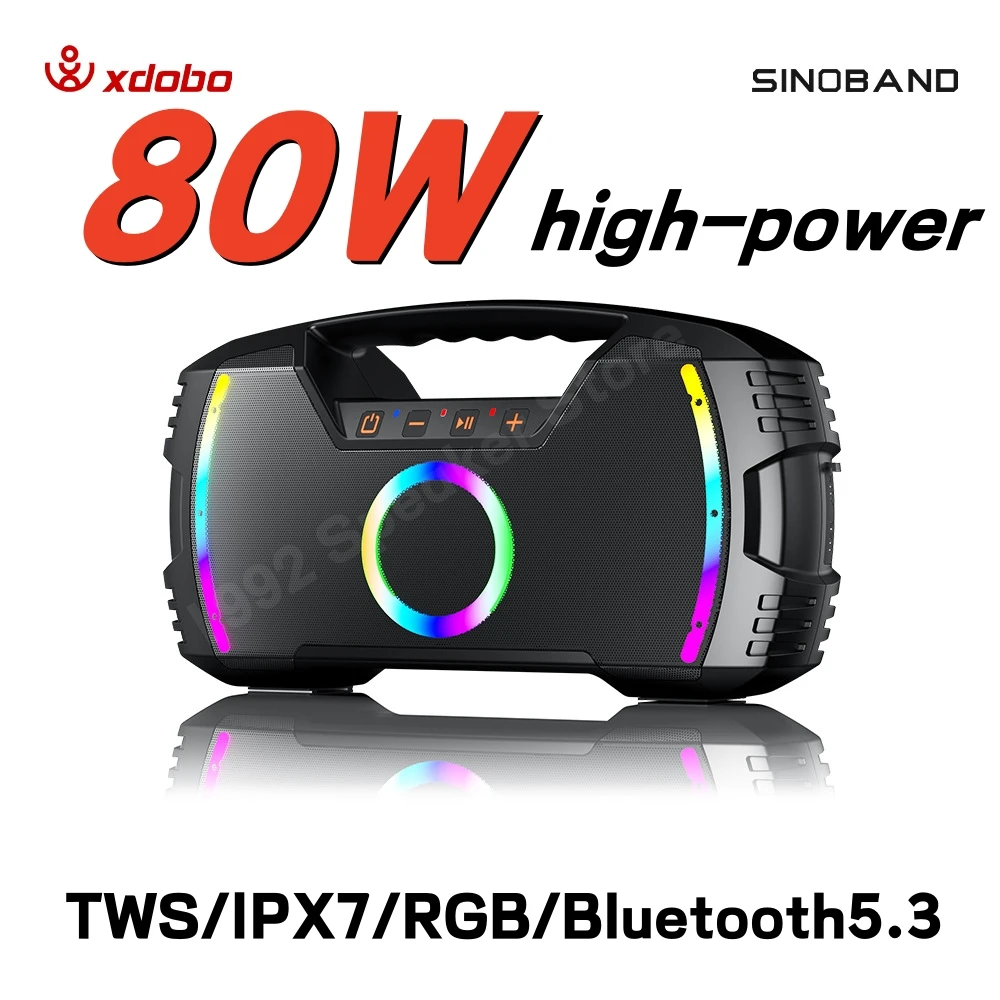 

XDOBO Blade 1974 80W high-power Bluetooth speaker wireless portable outdoor waterproof colorful subwoofer caixa de som bluetooth