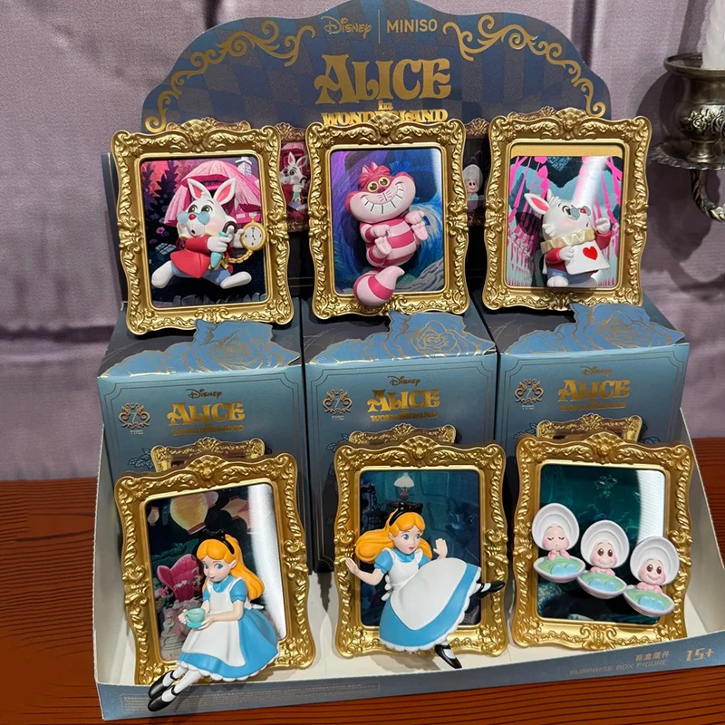 Boîte Surprise originale Alice au pays des merveilles, boîte aveugle, Kawaii, le lapin blanc, chat du Cheshire, modèle de jouet, cadeau