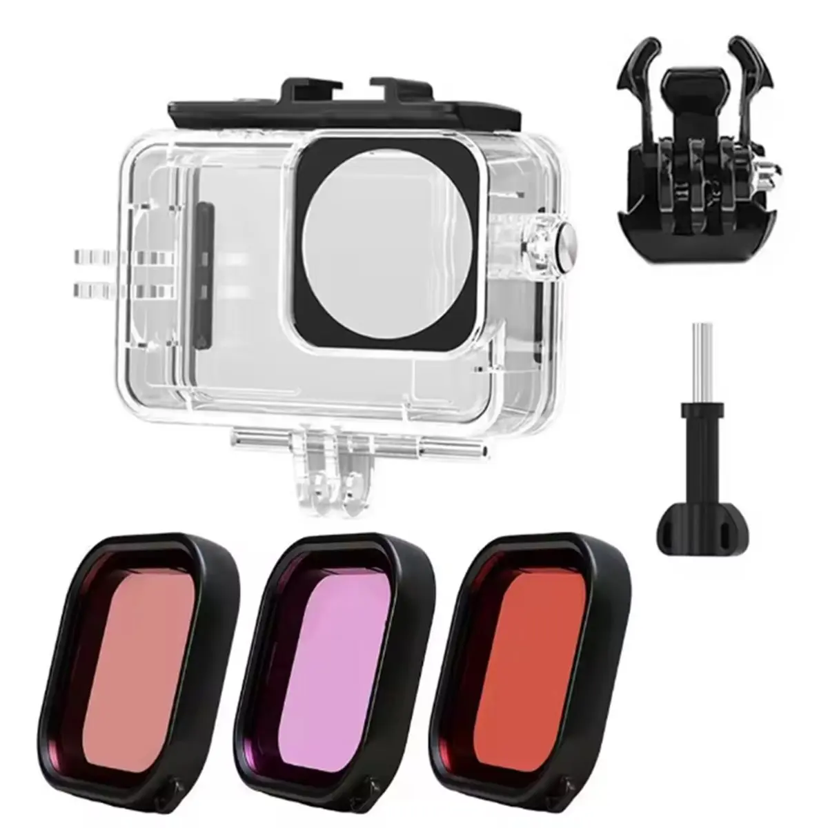 45m PC Waterproof Case for Action 6 with Diving Housing Protective Underwater Cover Filter Set and Mount Accessories