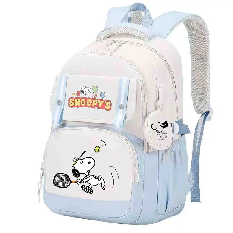 Snoopy Cute Casual Backpack Lightweight Comfort Knapsack Durable Portable Travel Rucksack Multi Compartment Daily Birthday Gift