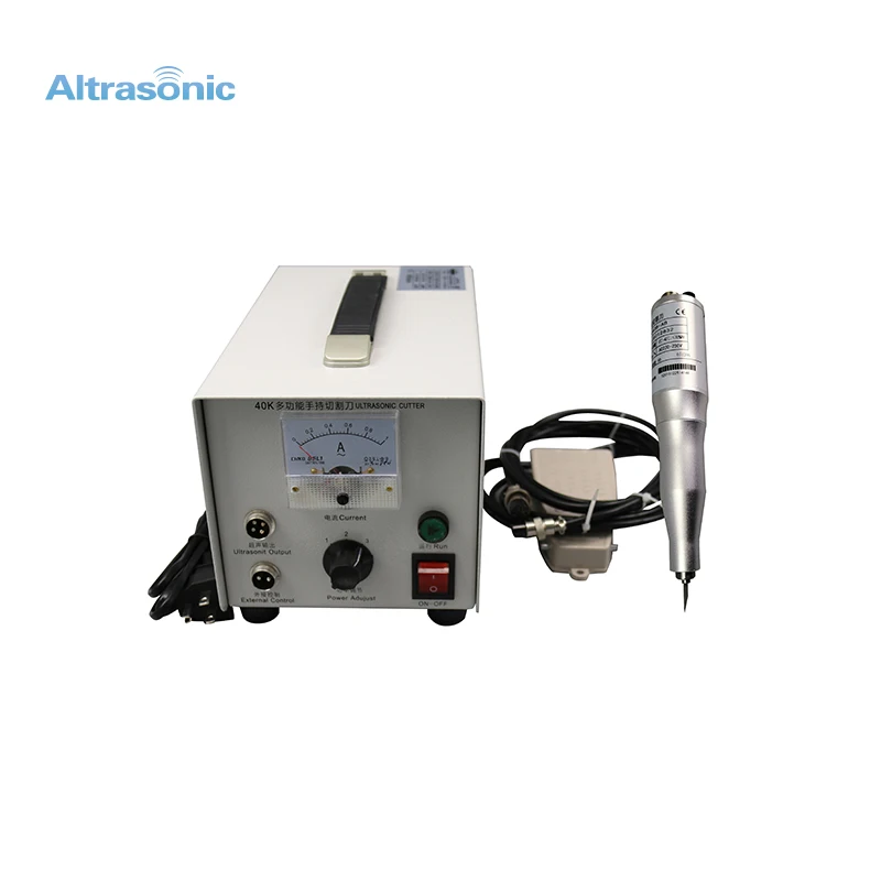 Hot products ultrasonic fabric cutting machine 40kHz 100watt Handheld Ultrasound plastic cutter and 40khz analog generator