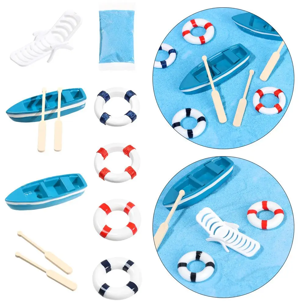 Wohndekor DIY Strandliege Meerblick-Ornamente Paddel Mini-Boot