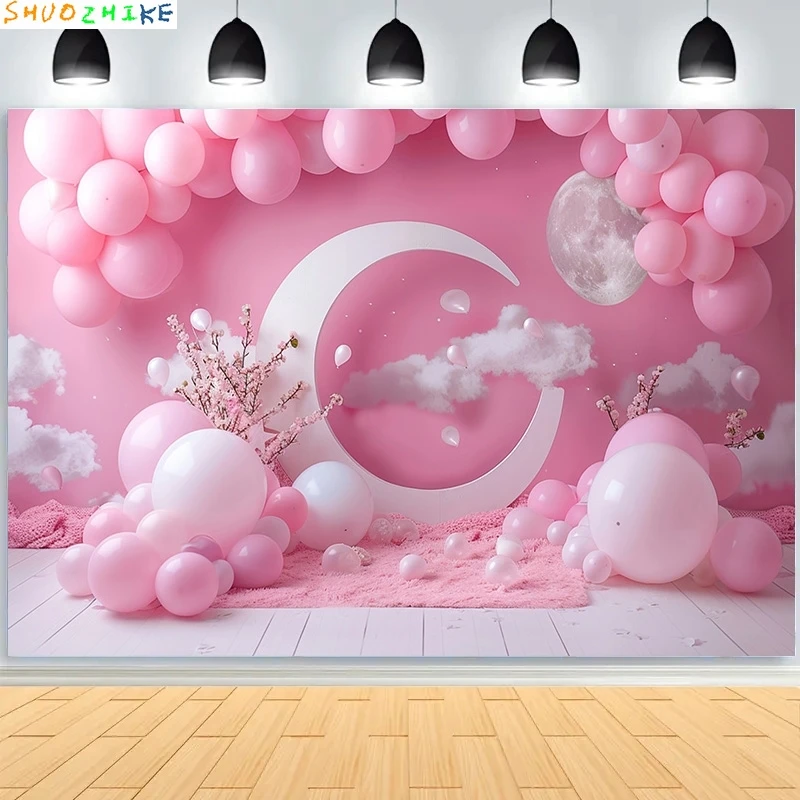 مستلزمات خلفية للتصوير الفوتوغرافي لغرفة الطفل ، تصوير عيد ميلاد سعيد ، ديكورات حفلات لحديثي الولادة ، قوس بالونات ، مظهر زهور ، خلفية صور ، ، ، ، ، من