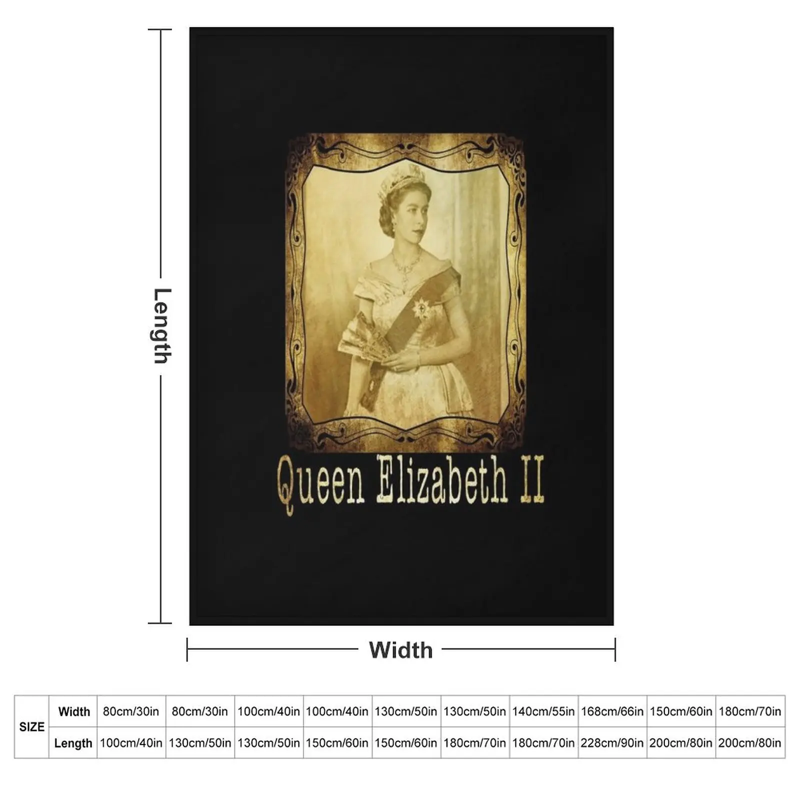 Elizabeth II Royal Vintage Picture Portrait British Monarch Throw Blanket Sofa Quilt Single Nap wednesday Shaggy Blankets