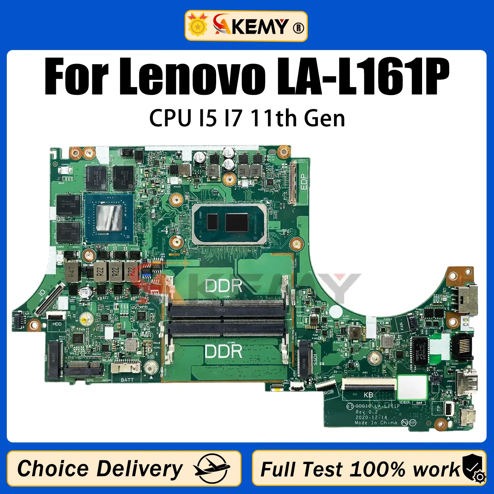 

Akemy LA-L161P Mainboard For Lenovo IdeaPad Gaming 3-15IHU6 Laptop Motherboard 5B21C73730 i5-11300H i7-11370H CPU RTX3050Ti