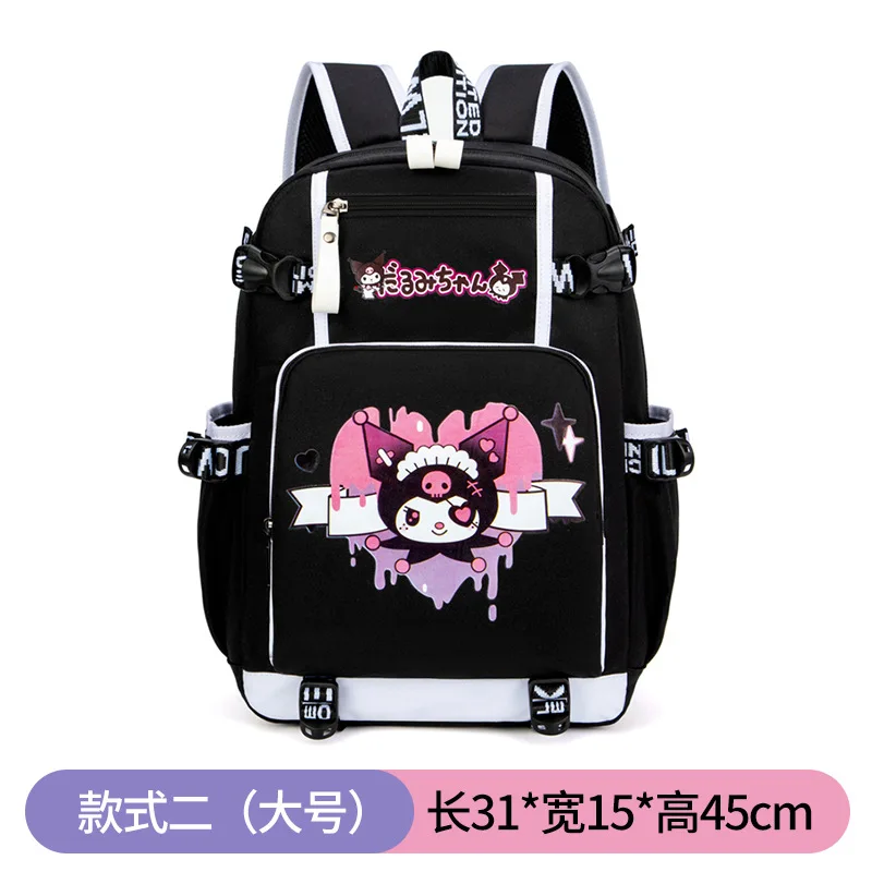 Kuromi Backpack High Capacity Cartoon Waterproof Women\'s Laptop Bag Anime Peripherals Girls School Bag