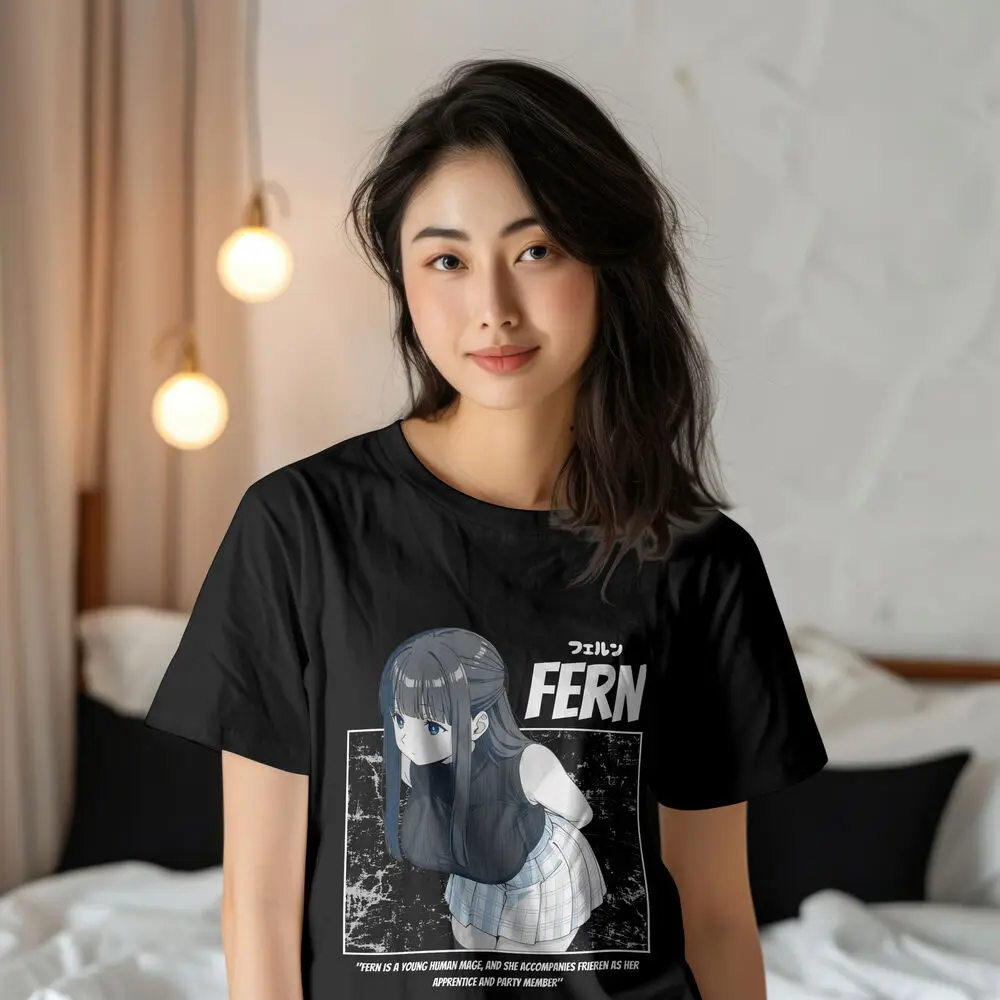 Frieren Fern T-Shirt Beyond Journey's End Stark Waifu Anime Gift Shirt All Sizes