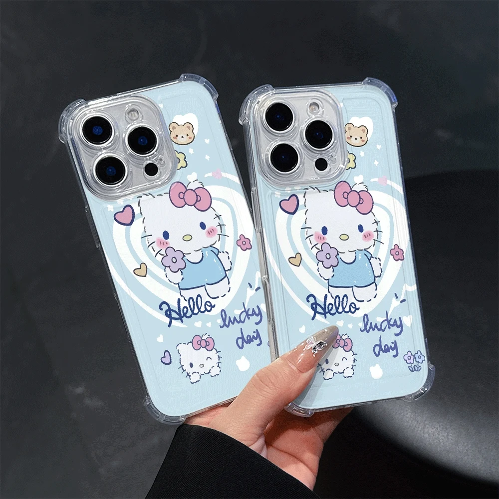

Чехол для телефона Hello Kitty Iphone 15 Pro Max Girl, чехол для Iphone Hellokitty, милый чехол для телефона Iphone Hellokitty, новинка 2025 года