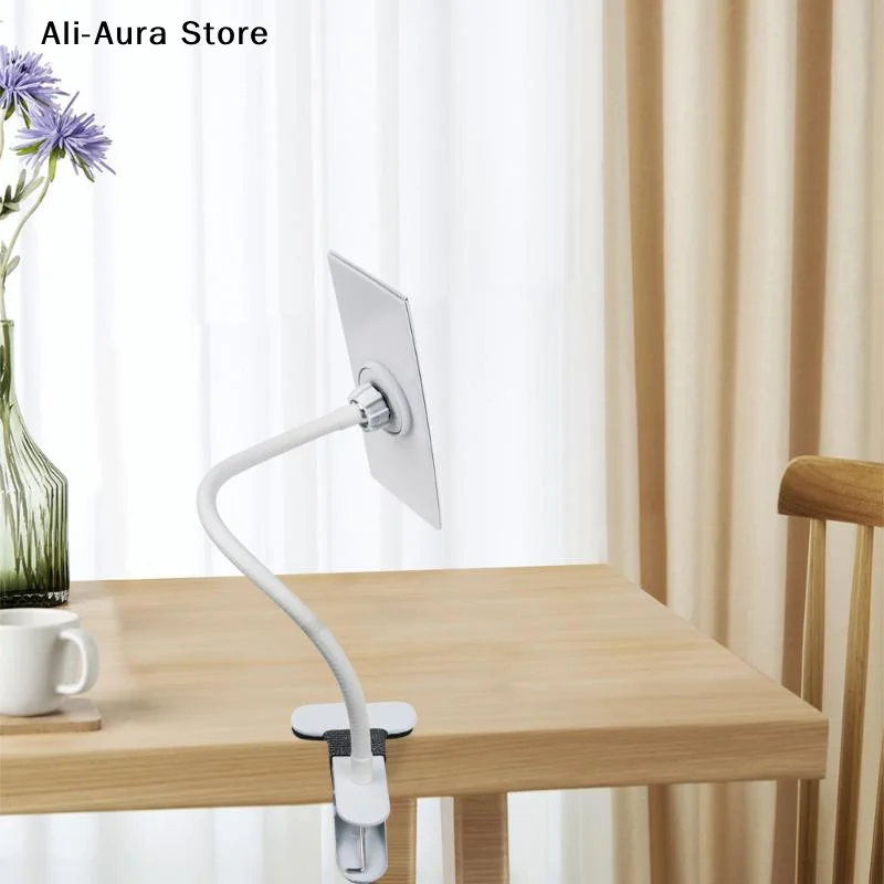 360° Rotating Eyelash Extension Mirror White Metal Stem Convex Clip-On Mirror Lash Lifting Magnifying Makeup Mirror Beauty Tools