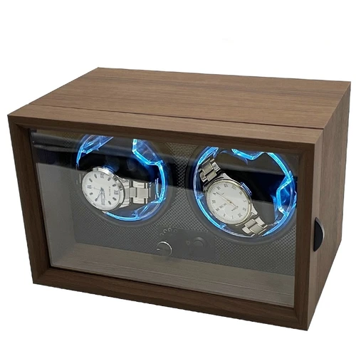 Bobinadora de relojes alimentada por Usb para relojes automáticos, soporte de rotador de relojes mecánicos, caja de madera, gabinete de bobinado, cajas de exhibición de almacenamiento