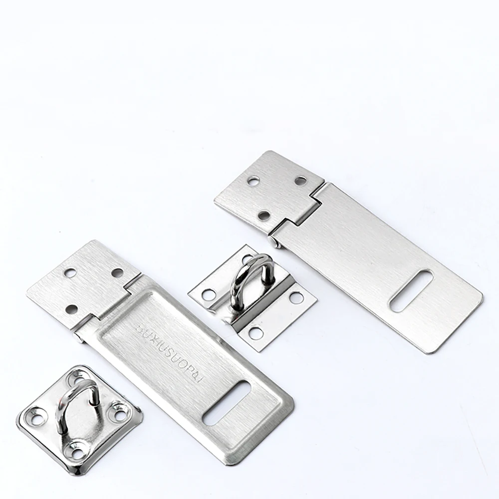 1Pcs Stainless Steel Door Lock Buckle Anti-Theft Door Outdoor Pin Padlock Drawer Lock Buckle Rust Proof Door Lock