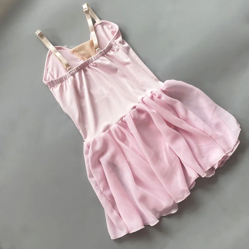 Professional Cupid Ballet Dress Kids Girls Pink Chiffon Performance Leotard Dance Ballet Skirts Contemporary Dance Costumes