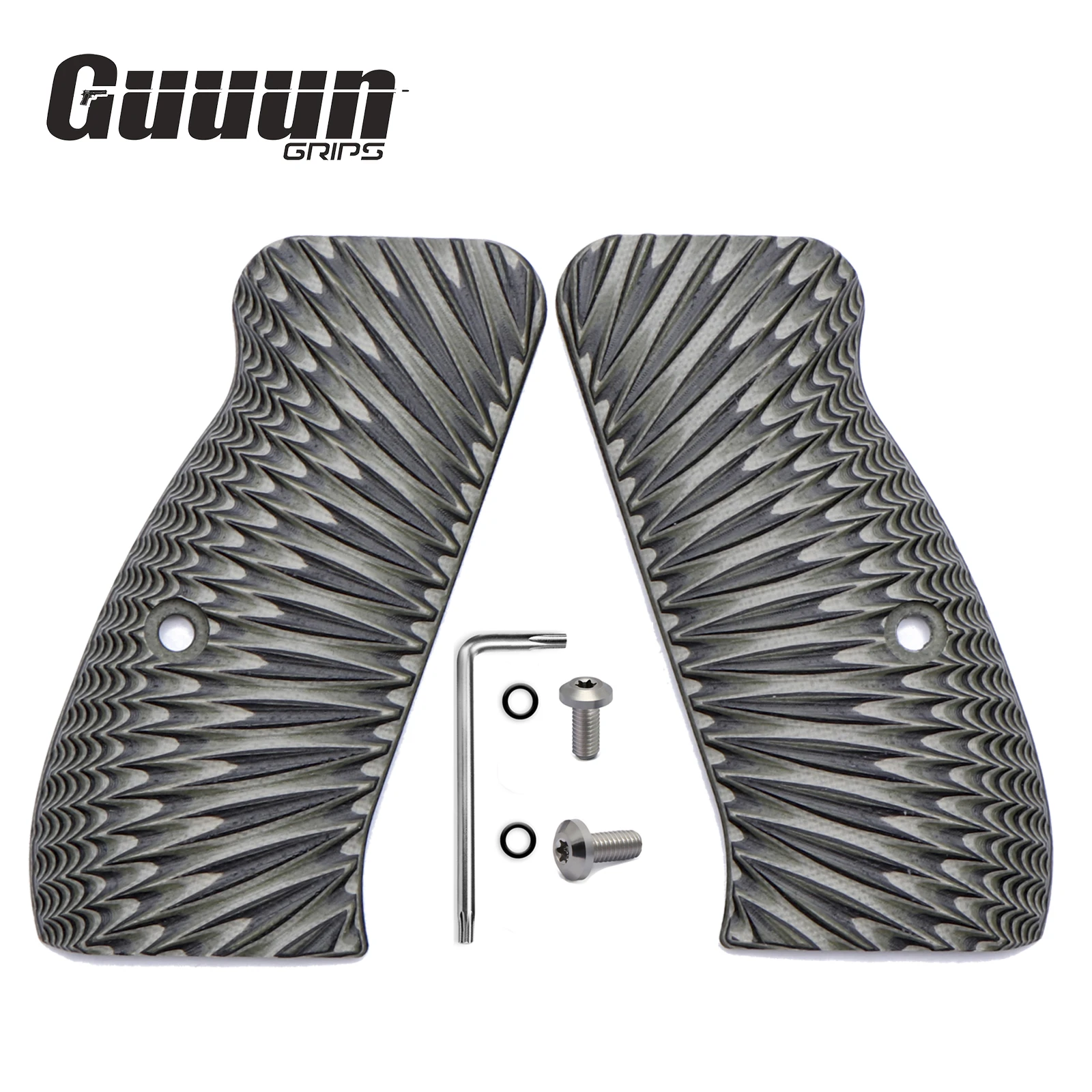 

Guuun G10 CZ 75 Compact Grips Sunburst Texture fit CZ P-01, CZ 75 D PCR Compact