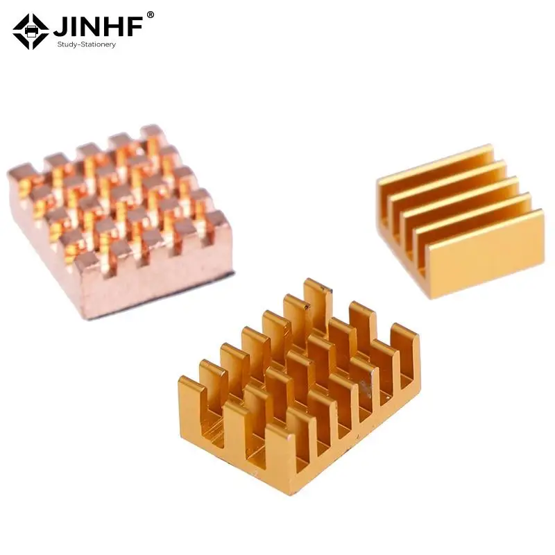 3pcs/set For Raspberry Pi 4B Copper Cooling Pad Heatsink Radiator Cooling Kit Cooler For Raspberry Pi 4 Model B Heat Sink