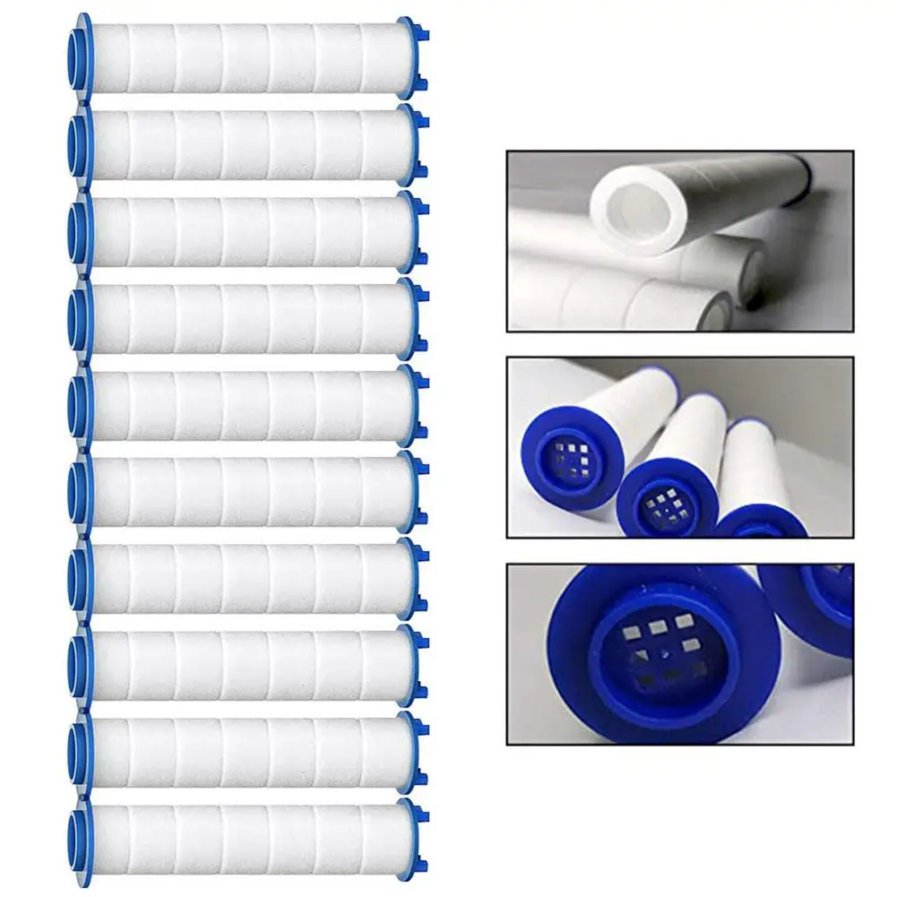 10pcs PP Cotton Filter Element Shower Head Filter Shower Head High Pressure Purifying Water Quality Showerhead Filter Element
