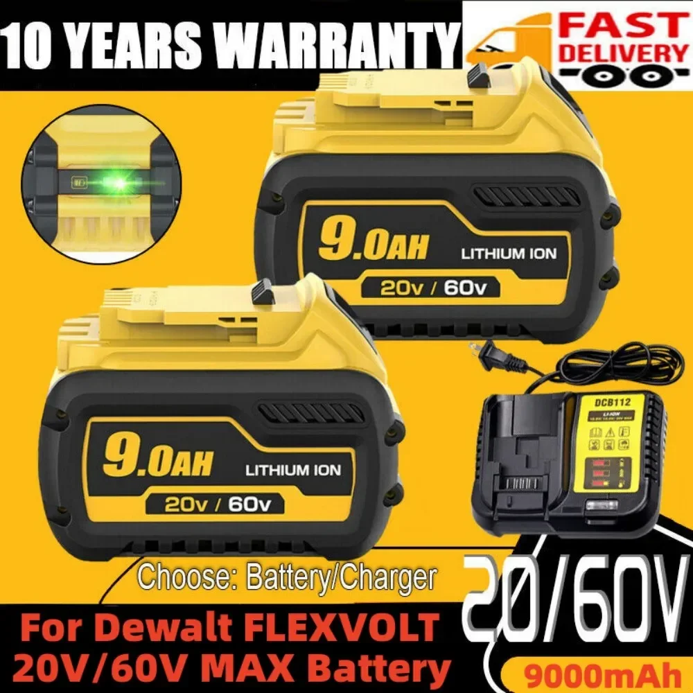 

60V 9000mAh for Dewalt DCB609 Battery Replacement Li-ion Battery DCB200 DCB606 DCB205 DCB206 DCB209 DCB182 Power Tool Battery