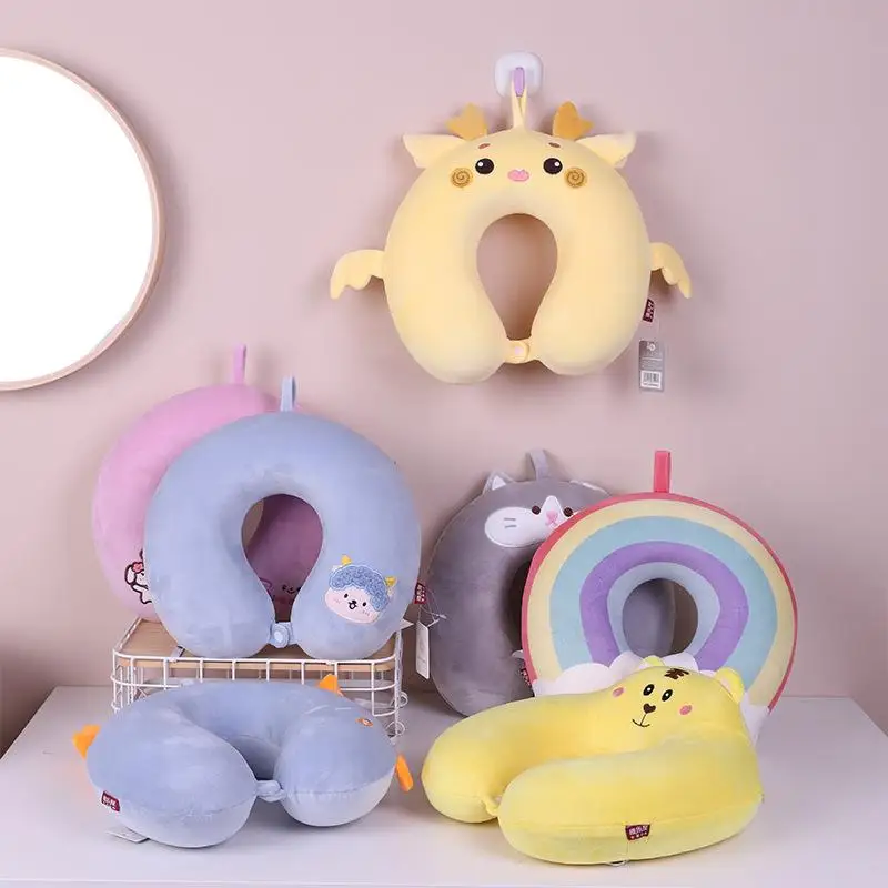Cartoon Neck Support Pillow Portable Travel Plane Journey Car  Cushion Student Neck Pillow U-Shaped Pillow Memory Foam