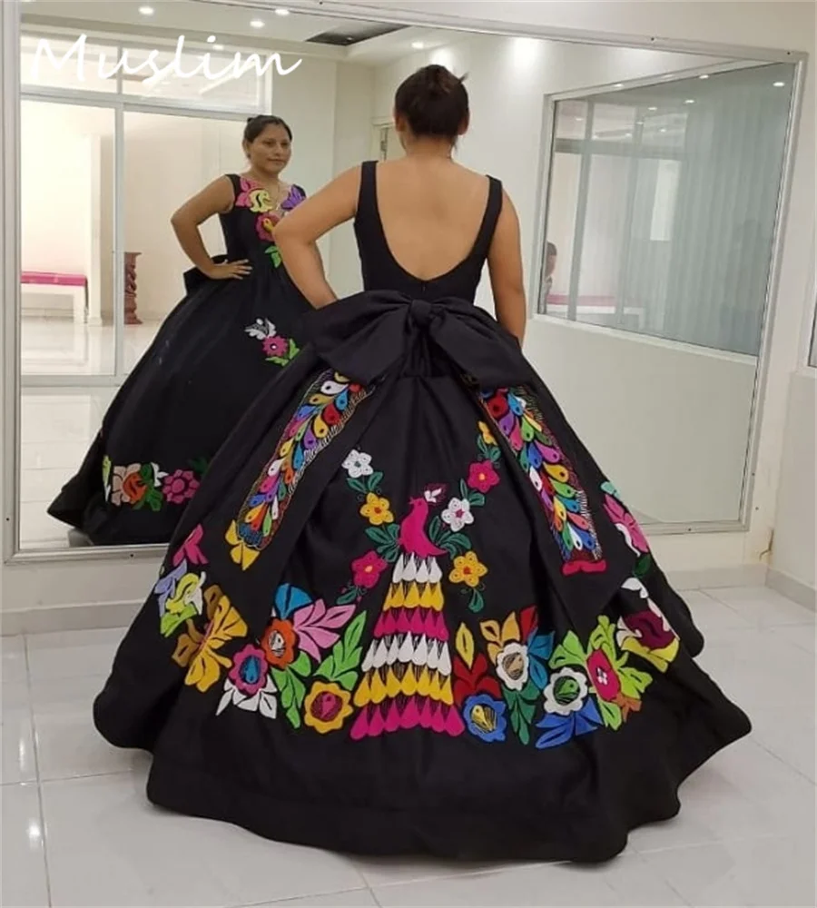 Lindo vestidos quinceanera mexicanos com bordado colorido vestido de quinze aniversário vestido de xv debutante mariage personalizado