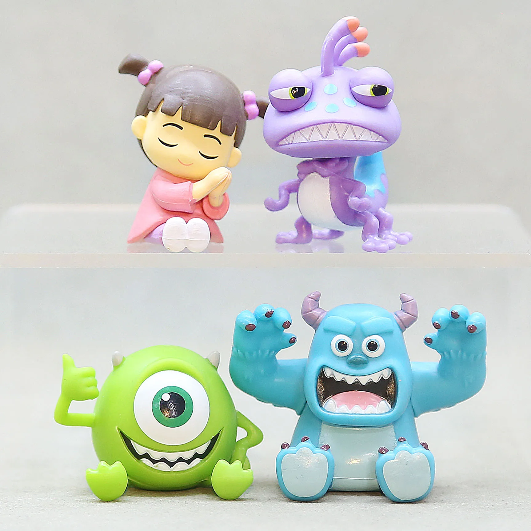 4pcs Anime Monsters University Inc Figures James P.Sullivan Cartoon GK Model Toys Michael Wozosky Randall Boggs Kids Charm Gift