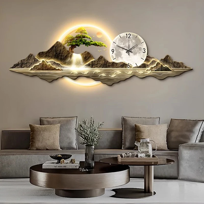 Mechanism Luxury Wall Clocks Restaurant Large Led Bedrooms Aesthetic Wall Watch Fashion Nordic Horloge Living Room Decoration