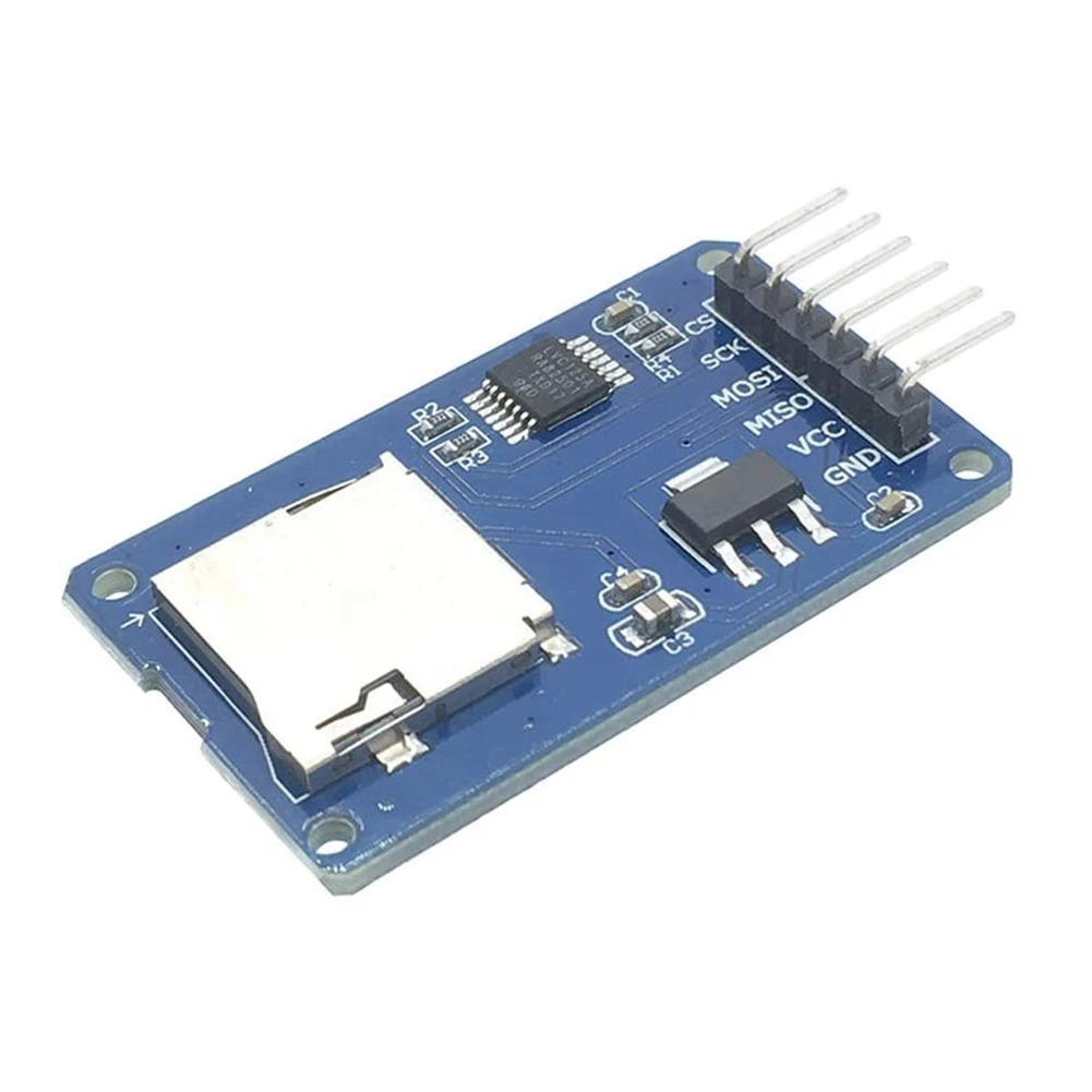 2 piezas para Módulo de tarjeta MicroSD, lector de tarjetas TF/escritor, interfaz SPI con Chip de conversión de nivel