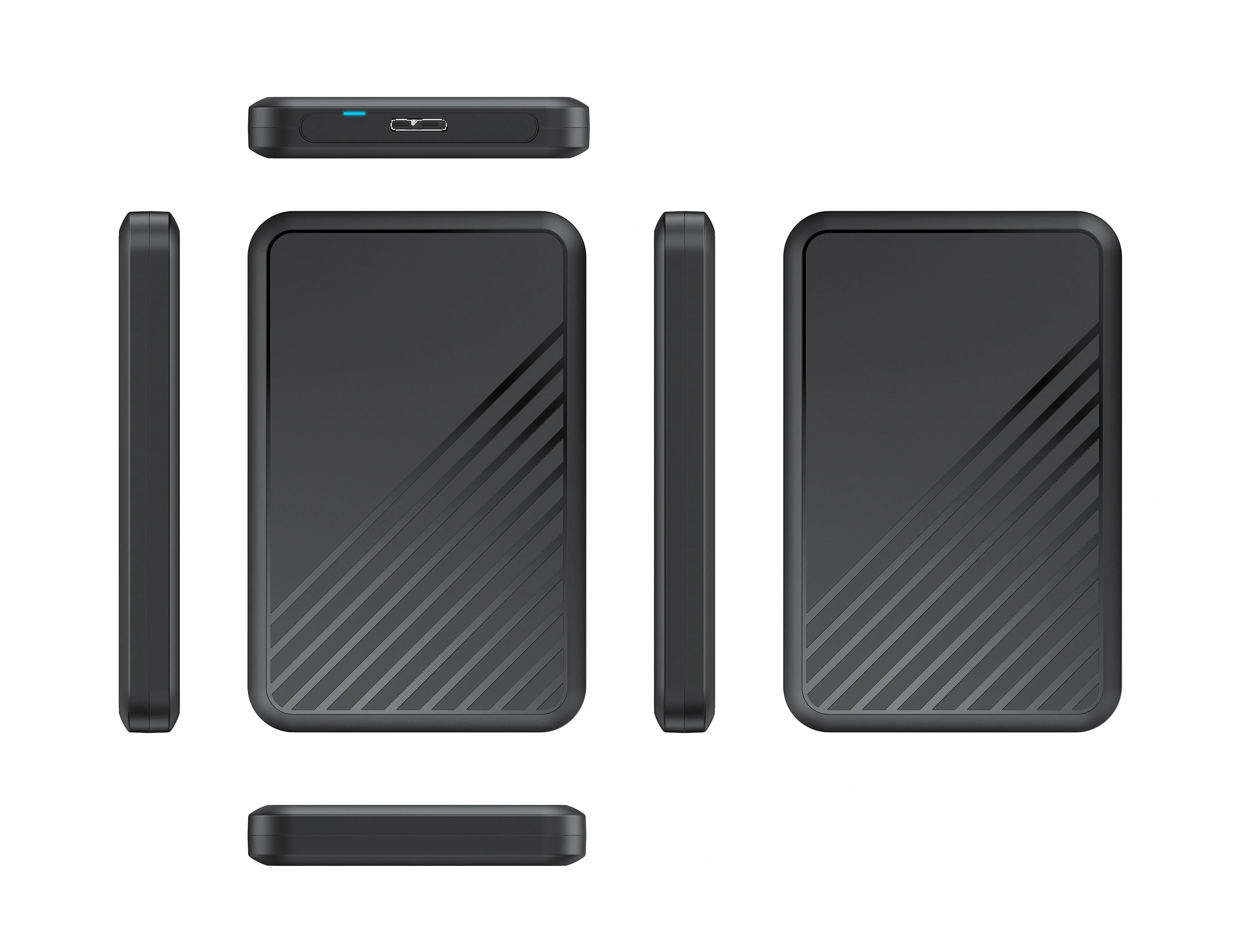 Nueva carcasa de disco duro externo de 2,5 "con USB 3,0/3,1 para PC portátil compatible con hasta 6TB, se adapta a SATA SSD/HDD de 7mm/9,5mm