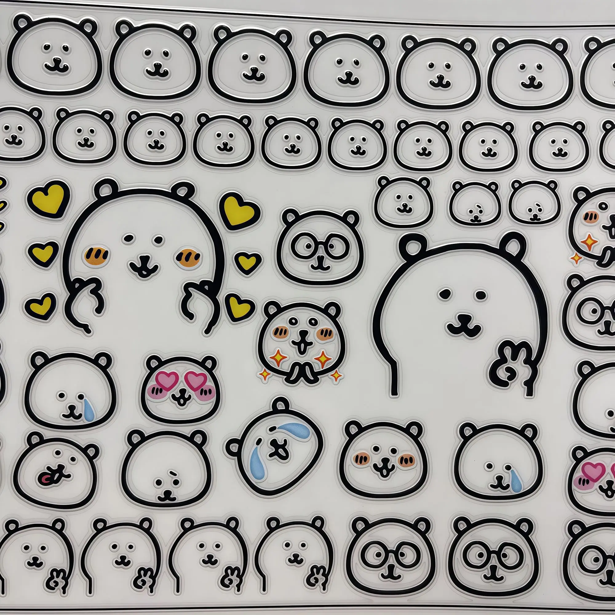 Autocollant de tasse d'eau ours blague populaire, autocollant de transfert de dessin animé mignon, imperméable, résistant aux rayures, décoration d'ordinateur, nouvelle collection