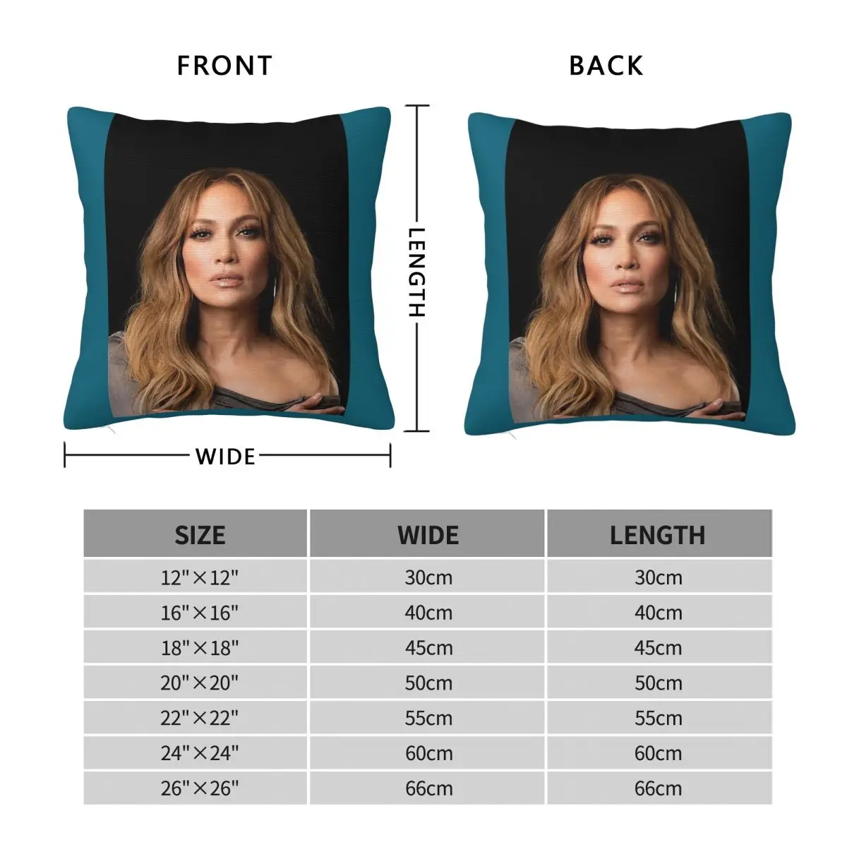 جينيفر لوبيز المغني ساحة المخدة البوليستر الكتان المخملية المطبوعة البريدي ديكور غطاء وسادة المنزل