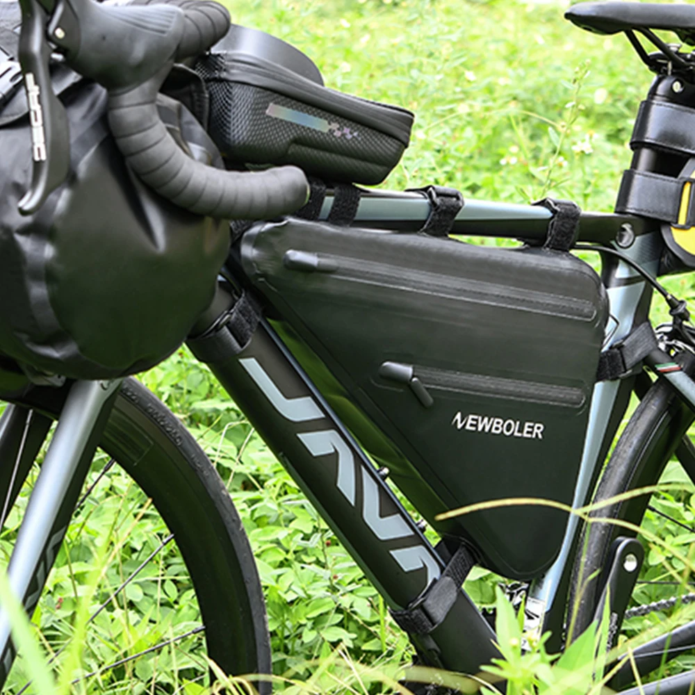 NEWBOLER Fahrrad Tasche Vorne Rohr Rahmen Lenker Wasserdichte Radfahren Taschen Dreieck Tasche Rahmen Halter Fahrrad Zubehör – Detail 10