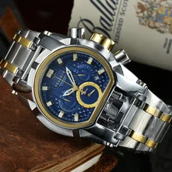 Luxury Undefeated Invicto Mens Watches Reserve Bolt Zeus Chronograph Quartz stainless steel Invincible Watch Relógio Masculino