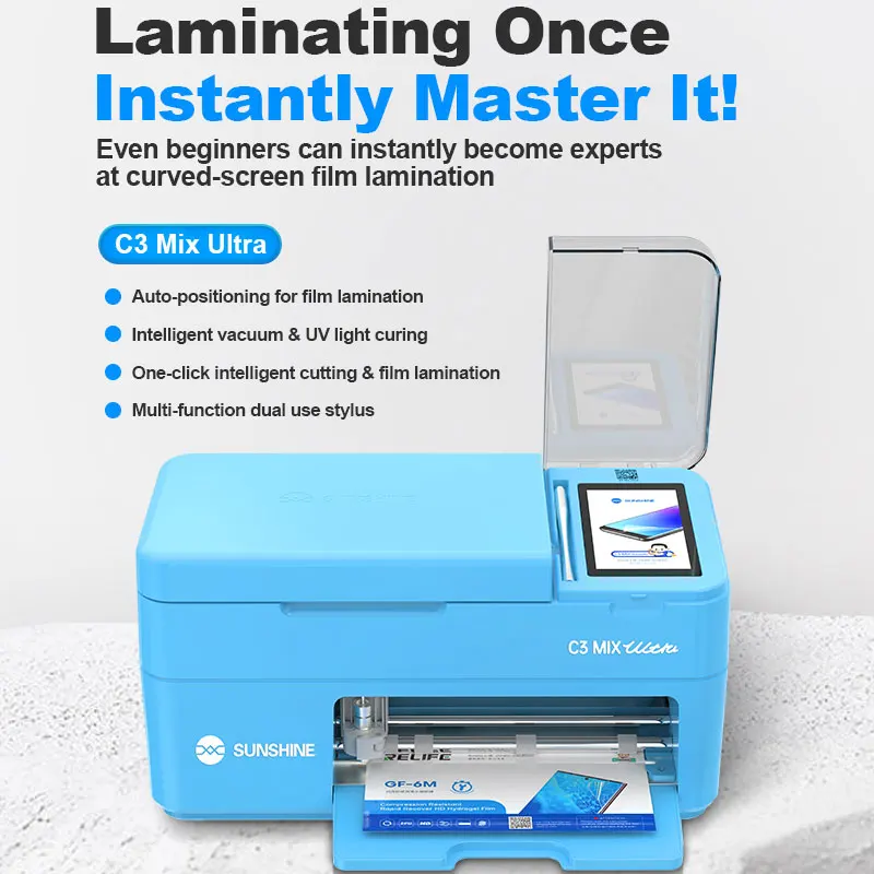 SUNSHINE C3 Mix Ultra 2-in-1 Intelligent Film Cutting Machine&Film Lamination for Various Models of Major Brands