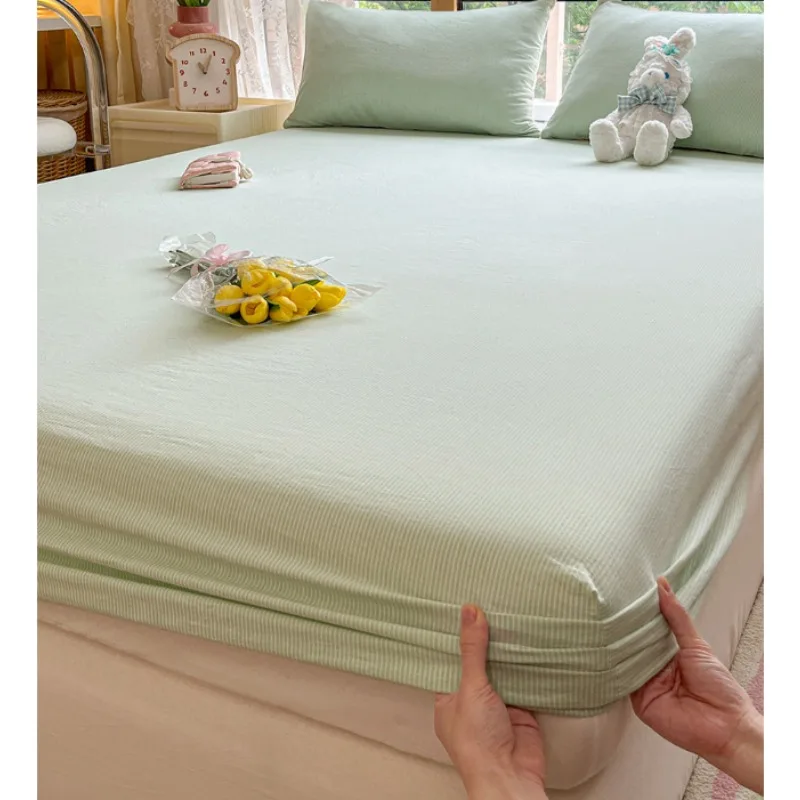Summer Thickened Xinjiang Cotton Single Fitted Sheet Pure Cotton Mattress Cover Dustproof Protective Bed Cover For Mattress