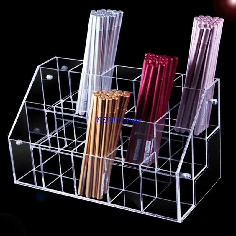 Q6RC Transparent Writing Pot Cosmetics Bross Box