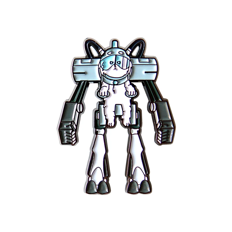 Snuffle-Enamel دبوس روبوت الكلب شارة الأمريكية الكبار الرسوم المتحركة الخيال العلمي المسرحية الهزلية المجوهرات الطرفية #5