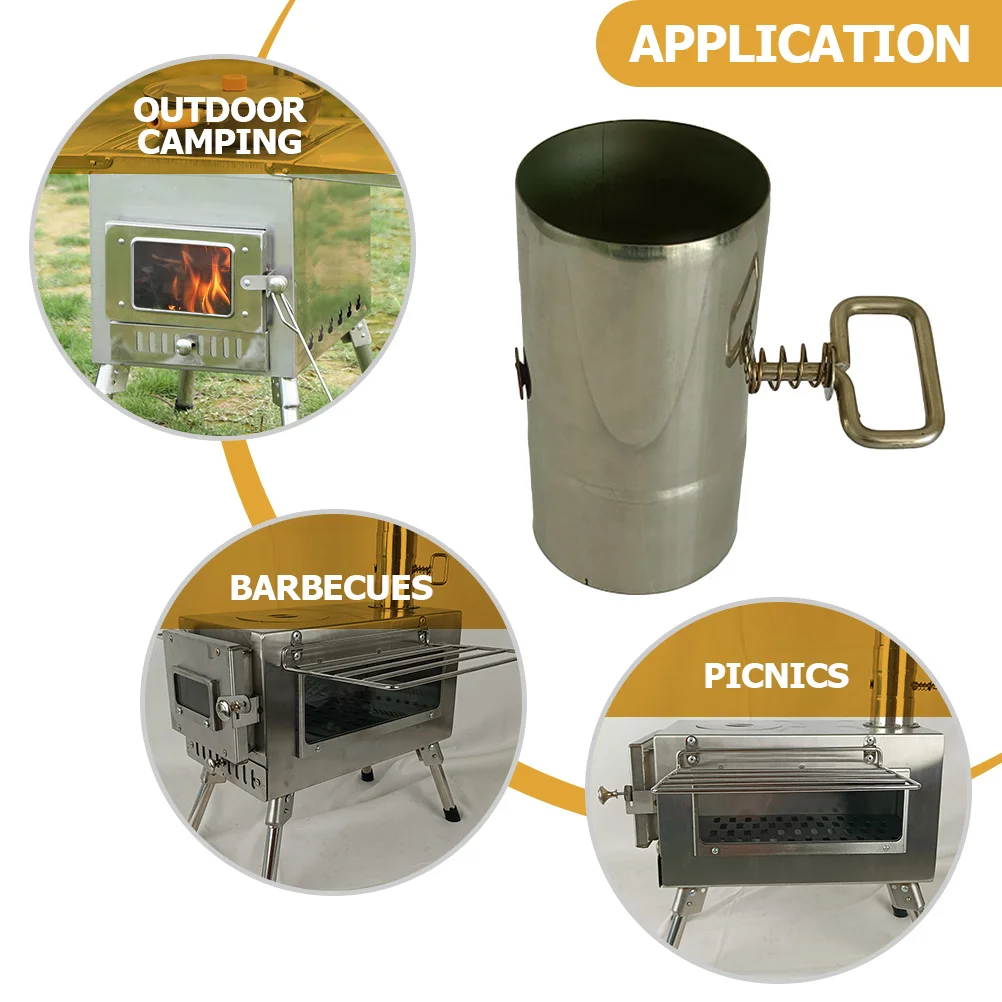 

Chimney Pipe Outdoor Adjustable Stainless Steel Exhaust Flue For Heating Stove Camping Bbq Grill Vent Kitchen Bathroom