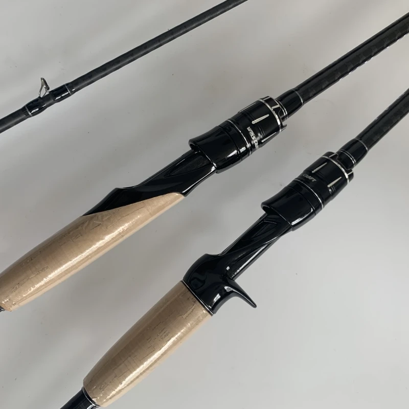 WinsCraft Ultralight High Carbon Lure Fishing Rod, Casting Spinning Rod, 2 Sections, 1.98m, 2.1m, XF Action, M, ML