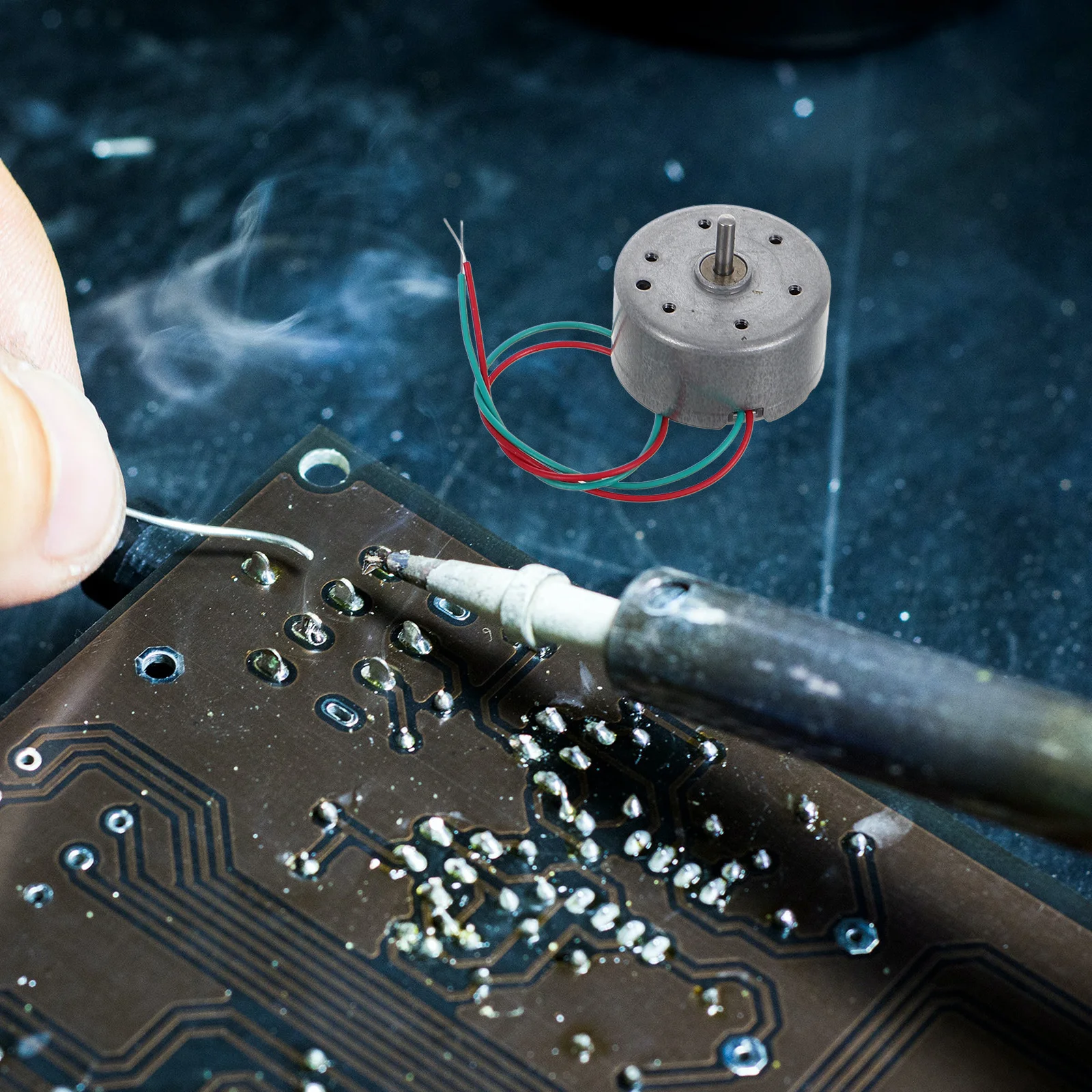 

20Pcs Solar Miniature Motor Compact Replacement Mini Electric Motor for DIY Craft Small Car Train Accessories Science Equipment