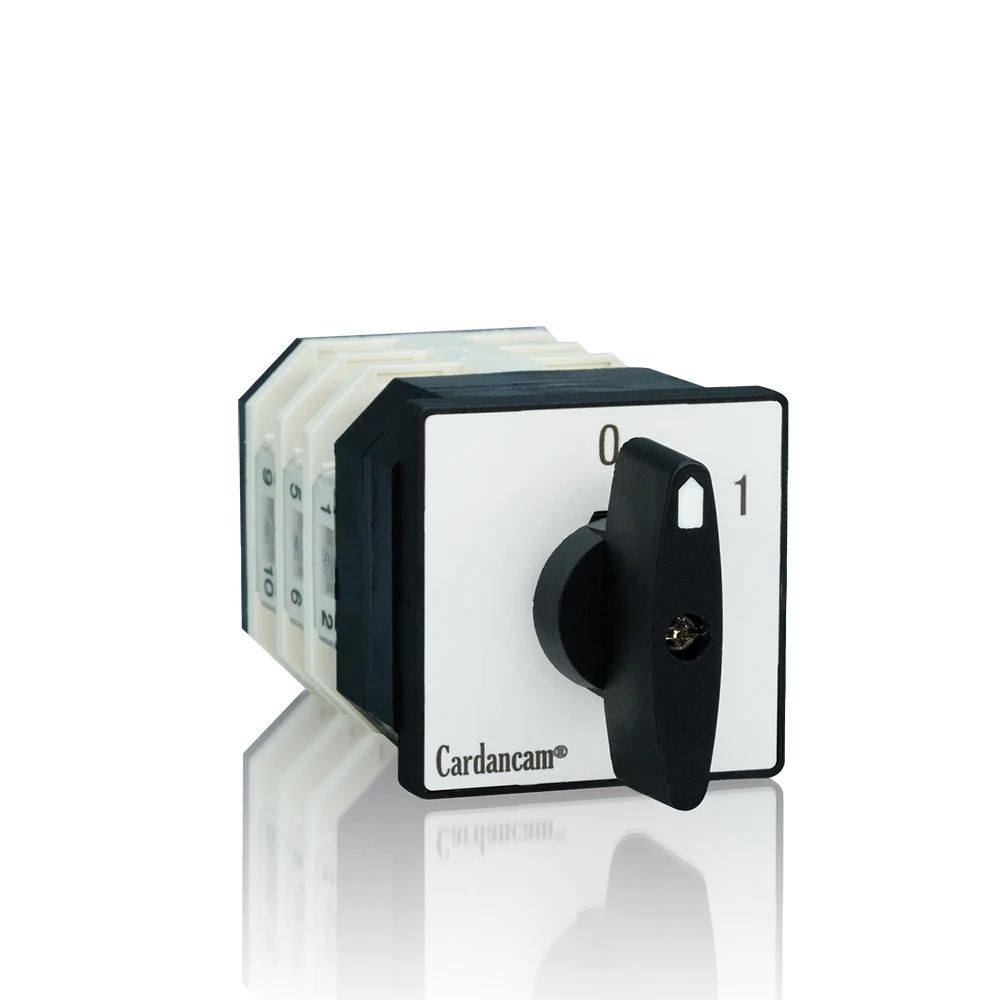 Универсальный переключатель Cardancam TW21(LW12-16), вращающиеся универсальные кулачковые переключатели 16 А, 0-1, двойная мощность 5,5 кВт, управление двигателем с двумя нагрузками