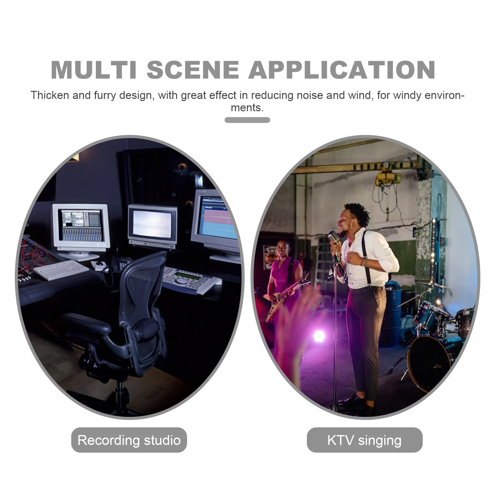 마이크 윈드스크린 머프 인조 퍼 방풍 스프레이 쉴드 커버 Mk4용 소음 감소 야외 녹음용
