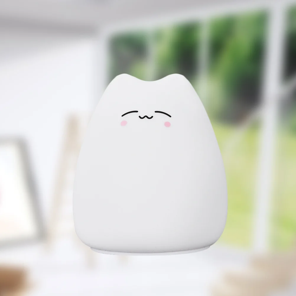 

Cat Silicone Night Light Colorful Changing LED Touch Sensor Bedroom Lamp Room Decoration Safe ABS Silicone Material