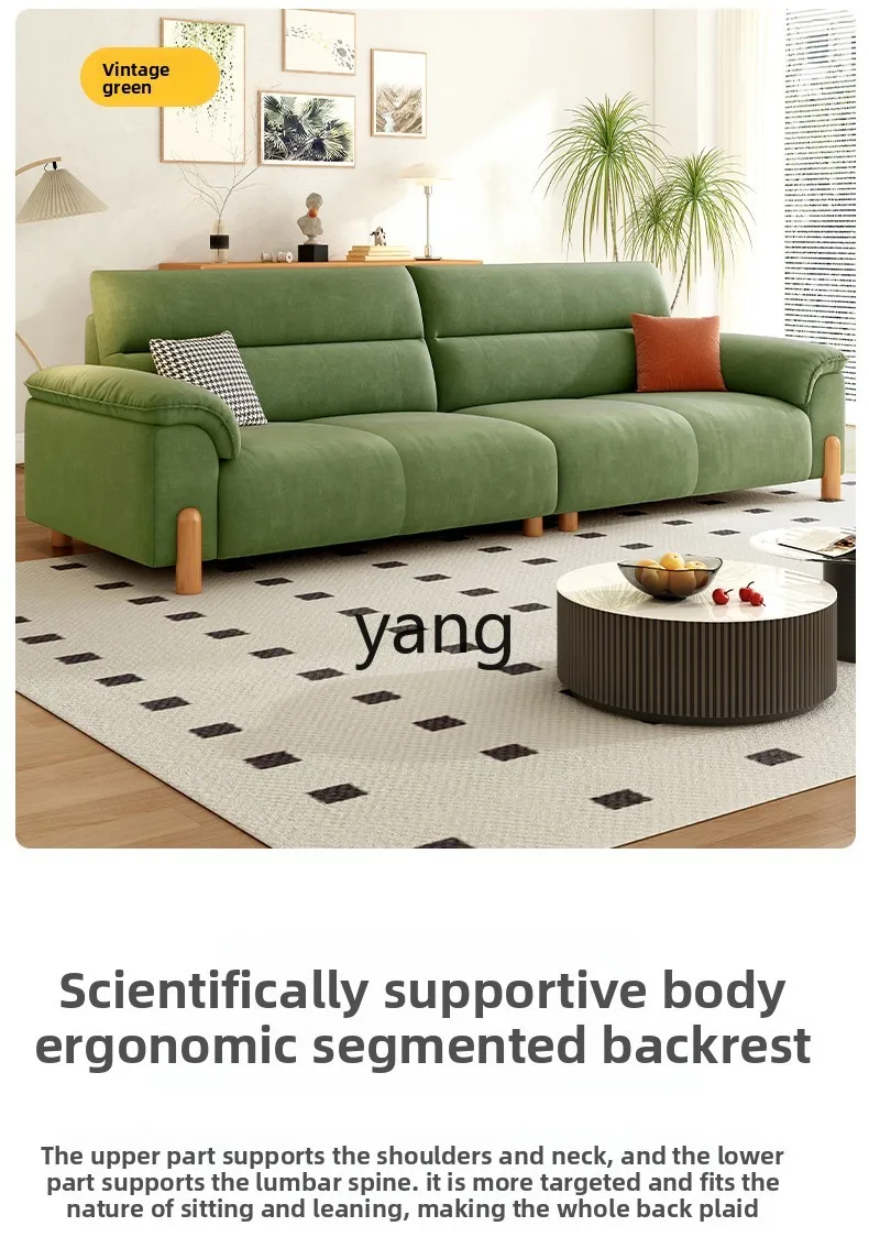 LMM living room modern simple log cream wind cat scratching cloth sofa