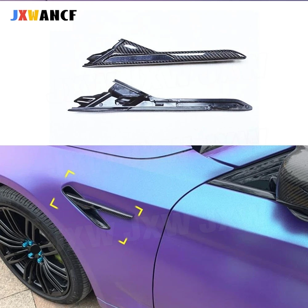 

JXWANCF Carbon Fiber Car Front Fender Side Air Vent Cover Trim Automotive Exterior Parts for BMW 5 Series G30 G38 F90 M5 2018+